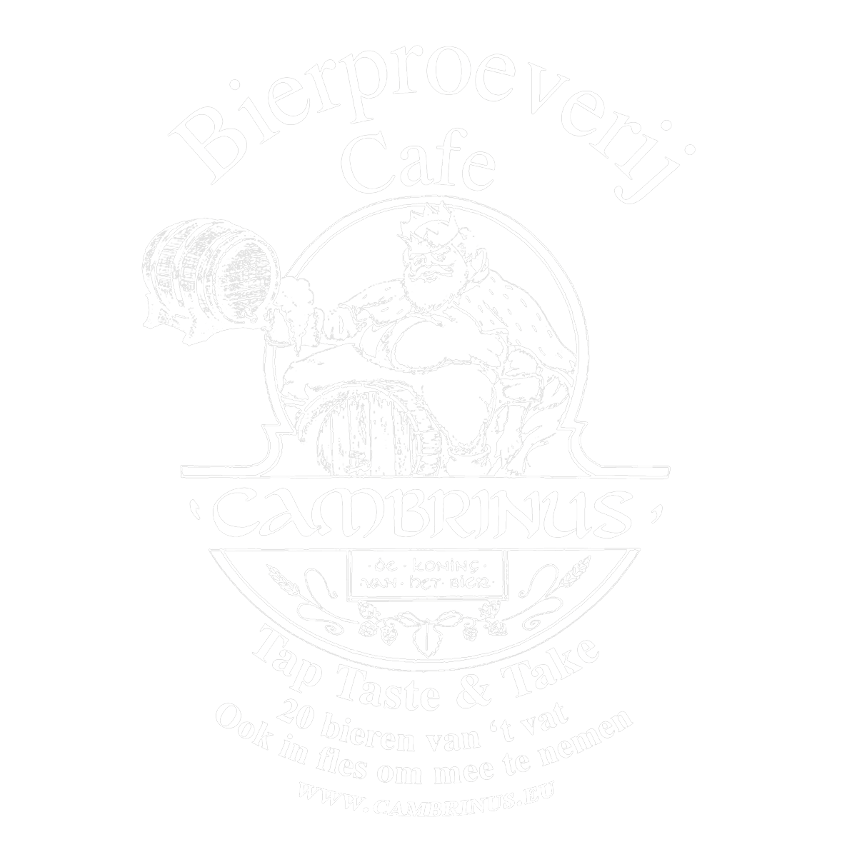Cafe cambrinus logo white